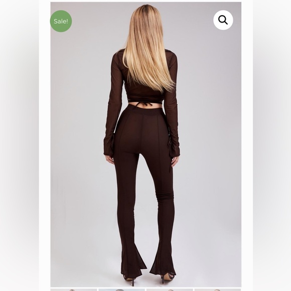 House of CB Mistress Rocks Calm Cocoa Mesh Set (Brown) Size XS - Picture 3 of 5